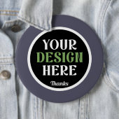 Premium, stijlvol, bold & minimaal ronde button 6,0 cm (In situ)