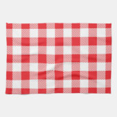 Premium stijlvol rood en wit geruit theedoek (Horizontaal)