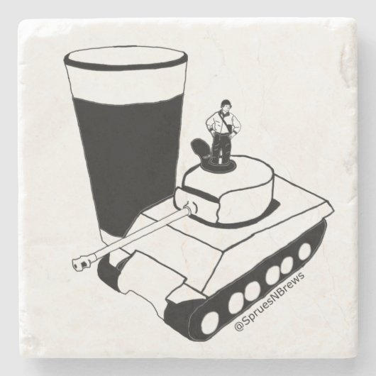 Premium Stone M4 Onderzetter (Voorkant)