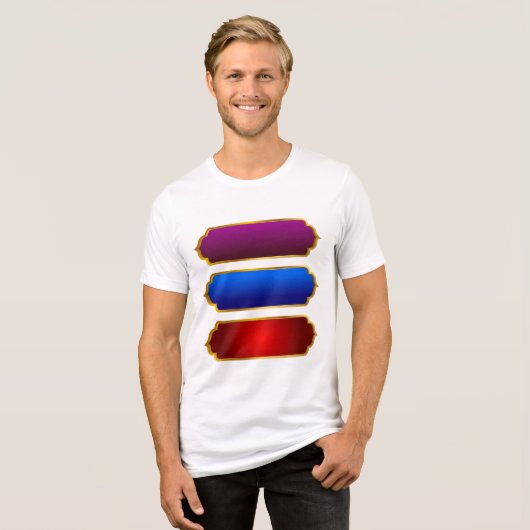 Premium T-shirt van wit katoen voor heren (Voorkant volledig)