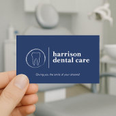 Premium Tandschets Logo Blauw Tandarts Visitekaartje