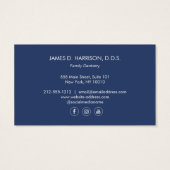 Premium Tandschets Logo Blauw Tandarts Visitekaartje (Achterkant)