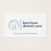 Premium tandschets Logo wit/blauw tandarts Visitekaartje (Voorkant)