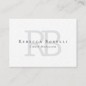 Premium Thick Exclusive Unique Modern Monogram Visitekaartje (Voorkant)