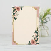 PREMIUM Uitnodigingskaart Ontwerp Kaart (Staand voorkant)