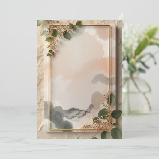 PREMIUM Uitnodigingskaart Ontwerp Kaart (Staand voorkant)