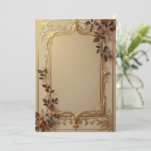 PREMIUM Uitnodigingskaart Ontwerp Kaart (Staand voorkant)