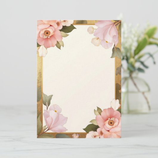 PREMIUM Uitnodigingskaart Ontwerp Kaart (Staand voorkant)