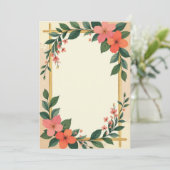 PREMIUM Uitnodigingskaart Ontwerp Kaart (Staand voorkant)