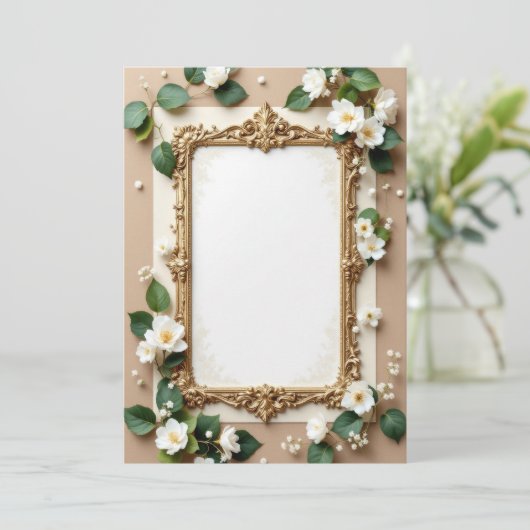 PREMIUM Uitnodigingskaart Ontwerp Kaart (Staand voorkant)