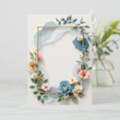 PREMIUM Uitnodigingskaart Ontwerp Kaart (Staand voorkant)