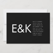 Premium Ultra Bold Grote Monogram Minimalistische Kaart (Voorkant)