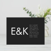 Premium Ultra Bold Grote Monogram Minimalistische  Kaart (Staand voorkant)
