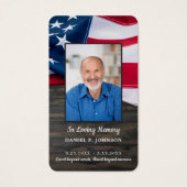 Premium USA Flag Memorial Funeral Prayer Kaart (Voorkant)
