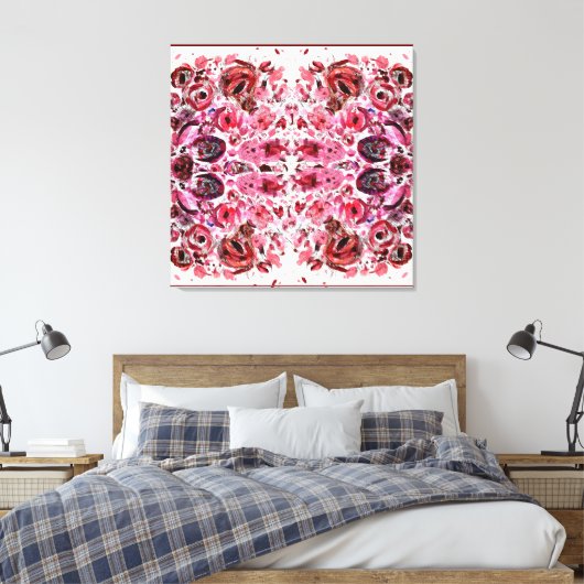 Premium verpakt Canvas (glans) Passion Red (Insitu (Slaapkamer))