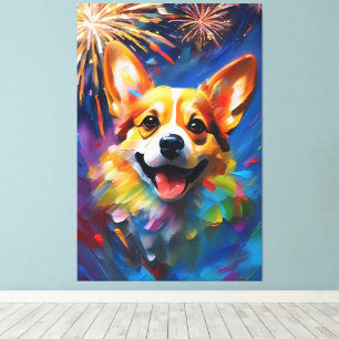 Premium verpakt canvas met vrolijke en speelse Cor Afdruk