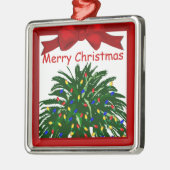 Premium-versiering van de Zuidelijke Kerstpalmboom Metalen Ornament (Links)