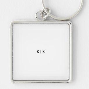 Premium vierkant, klein sleutelhanger