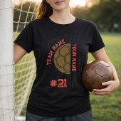 Premium voetbal met teamspelernaam en -nummer t-shirt