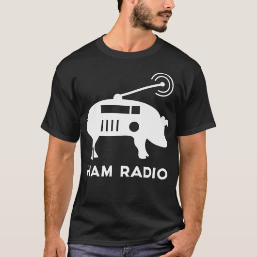 Premium voor Mannen radio-uitzendingen T-shirt (Voorkant)
