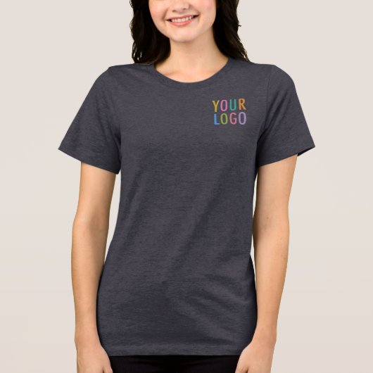 Premium Vrouwen Donkergrijs T-shirt Custom Logo (Voorkant)