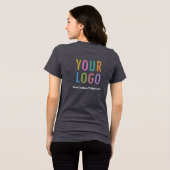 Premium Vrouwen Donkergrijs T-shirt Custom Logo (Achterkant volledig)