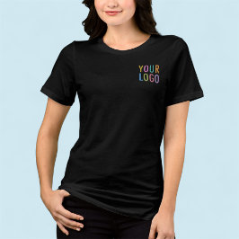 Premium Vrouwen Zwart T-shirt Custom Company Logo