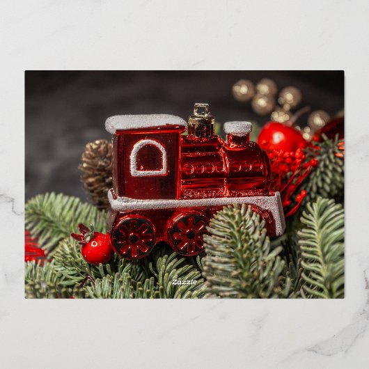 Premium White Gold Stars Merry Kerstmis Business Folie Feestdagenkaart (Achterkant)