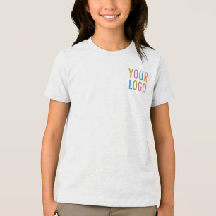Premium wit T-shirt voor meisjes met aangepast bed