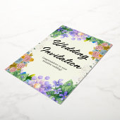 Premium witte bruiloft folie uitnodiging (Gedraaid)