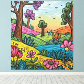 Premium Wrapped Canvas Custom (101,6 cm x 112,5 cm Afdruk (Insitu (Houten vloer))