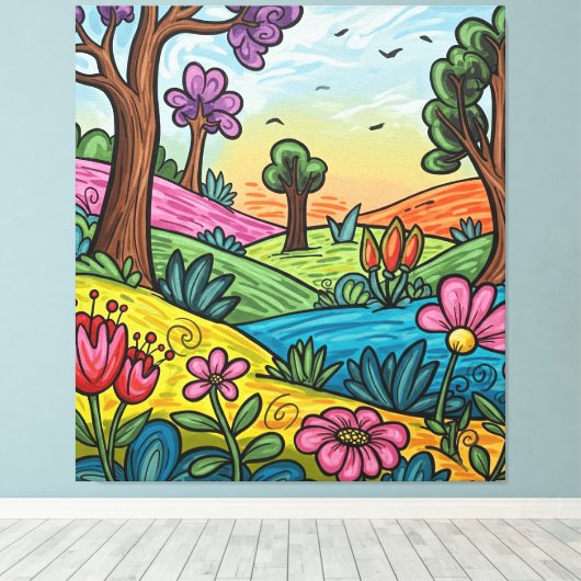 Premium Wrapped Canvas Custom (40.00" x 44.30") Afdruk (Insitu (Houten vloer))