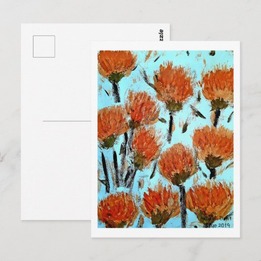 Premium Wrapped Canvas (Glans) Dianthus Briefkaart (Voorkant / Achterkant)