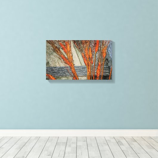 Premium Wrapped Canvas-Gloss-"jjhélène" original Canvas Afdruk (Insitu (Houten vloer))