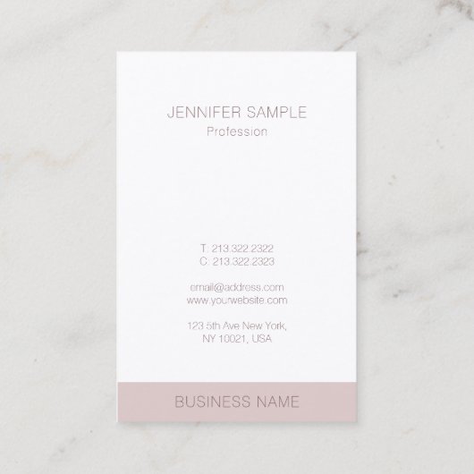 Premium zijde afwerking Moderne minimalistische Sj Visitekaartje (Achterkant)