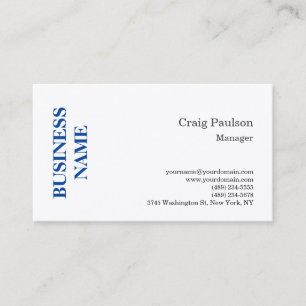 Premium Zijde Blauw Wit Minimalistisch Modern Visitekaartje