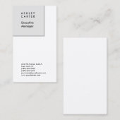 Premium - zijde elegant grijs - minimalistisch mod visitekaartje (Voorkant / Achterkant)