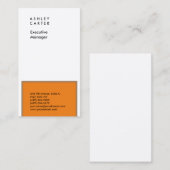 Premium zijde elegant wit minimalistisch modern visitekaartje (Voorkant / Achterkant)