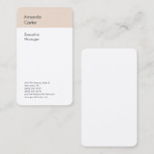 Premium zijde elegant witte vlakke, moderne visitekaartje (Voorkant / Achterkant)