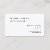 Premium - Zijde Moderne Elegant Eenvoudig Zwart wi Visitekaartje (Voorkant)