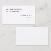 Premium - Zijde Moderne Elegant Eenvoudig Zwart wi Visitekaartje (Voorkant / Achterkant)