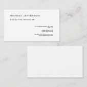 Premium - Zijde Moderne Elegant Eenvoudig Zwart wi Visitekaartje (Voorkant / Achterkant)