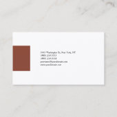 Premium - Zijde Moderne Minimale Bruin Wit Visitekaartje (Achterkant)