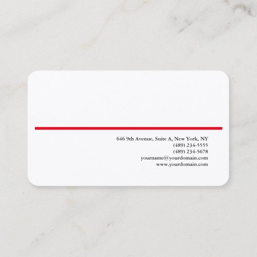 Premium - Zijde plaat - Professioneel, modern, zwa Visitekaartje (Achterkant)