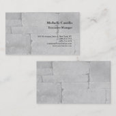 Premium - Zijde professionele minimalistische grij Visitekaartje (Voorkant / Achterkant)