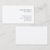 Premium - Zijde, zwarte witte, eenvoudige plaat Visitekaartje (Voorkant / Achterkant)