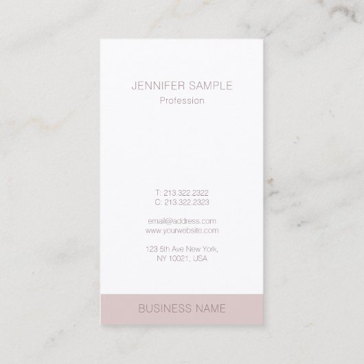 Premium zijdeafwerking Modern Eenvoudige Sjabloon Visitekaartje (Achterkant)