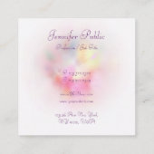 Premium - Zijderafwerking Moderne, kleurrijke Abst Vierkante Visitekaartje (Achterkant)