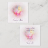 Premium - Zijderafwerking Moderne, kleurrijke Abst Vierkante Visitekaartje (Voorkant / Achterkant)