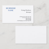 Premium - Zijderblauw - minimalistisch modern Visitekaartje (Voorkant / Achterkant)